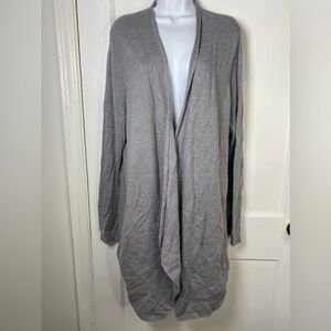 Eileen Fisher Light Gray Open Cardigan with Pockets